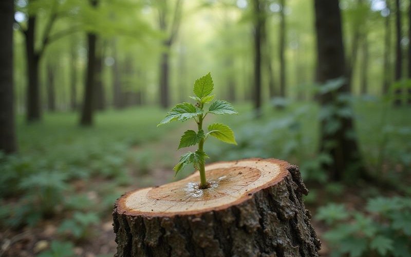 Example of topped tree showing ugly stub cuts and weak water sprout regrowth damaging tree structure