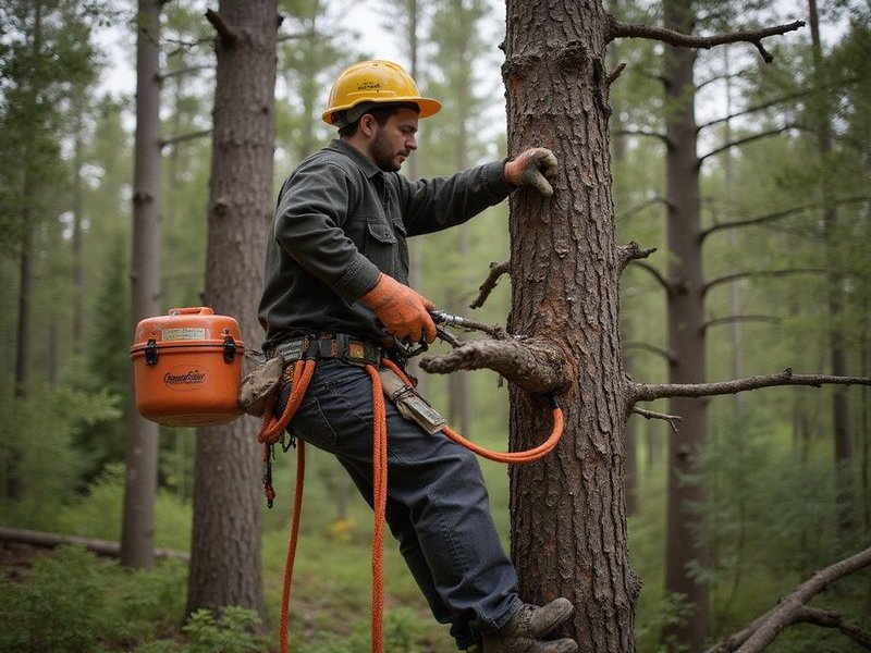 Erik Janssen, ISA Certified Arborist, at work in Duluth